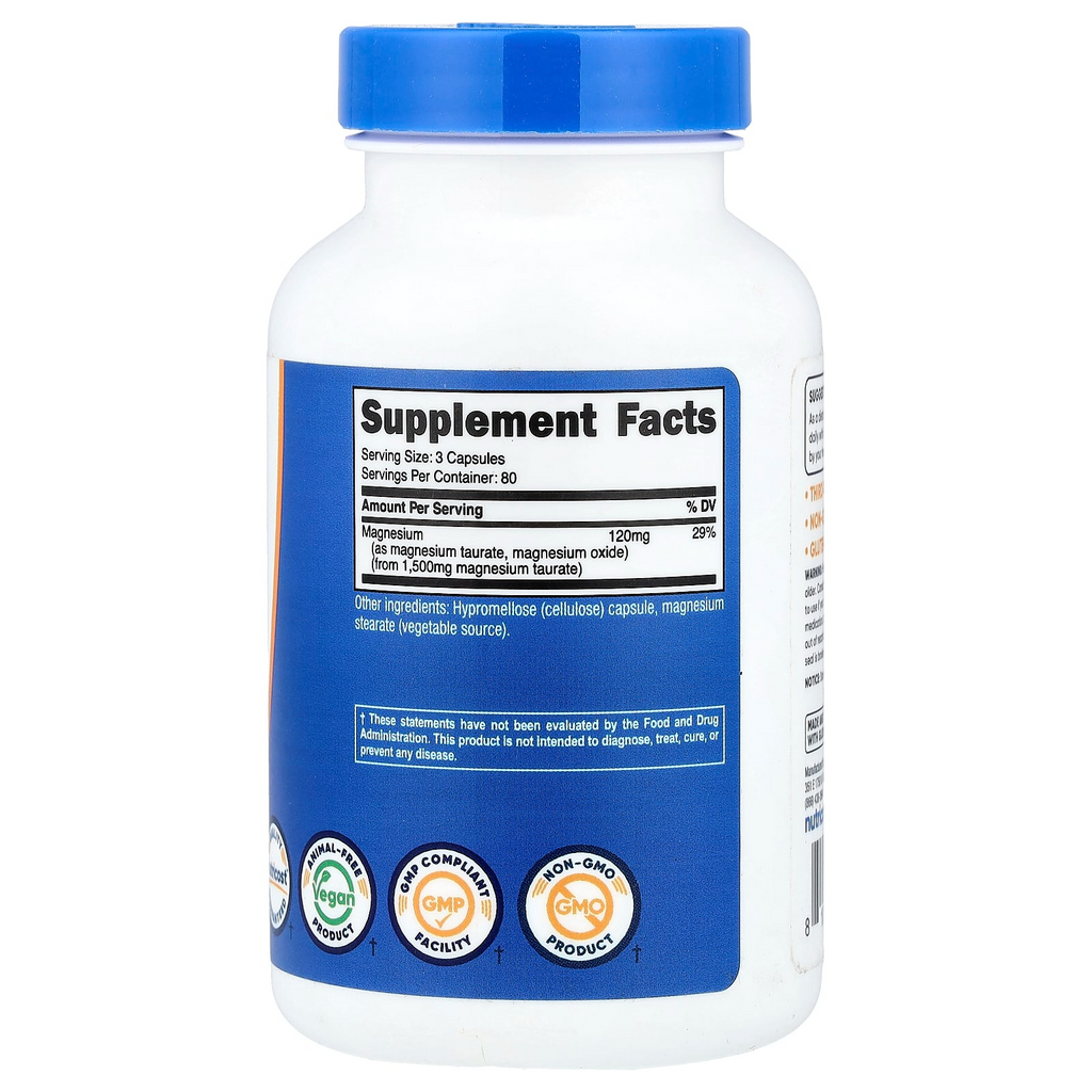 Nutricost Magnesium Taurate 1,500mg 240 Capsules