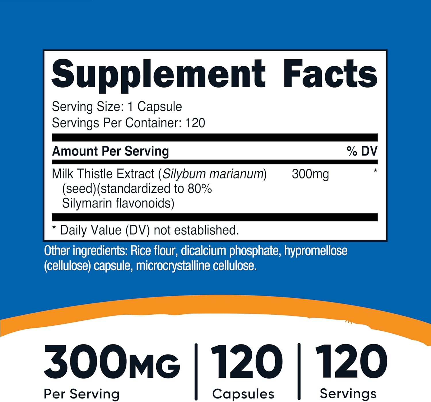 Nutricost Milk Thistle 300 mg, 120 Capsules