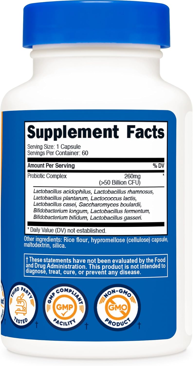 Nutricost Probiotic Complex >50 Billion CFU, 60 Capsules