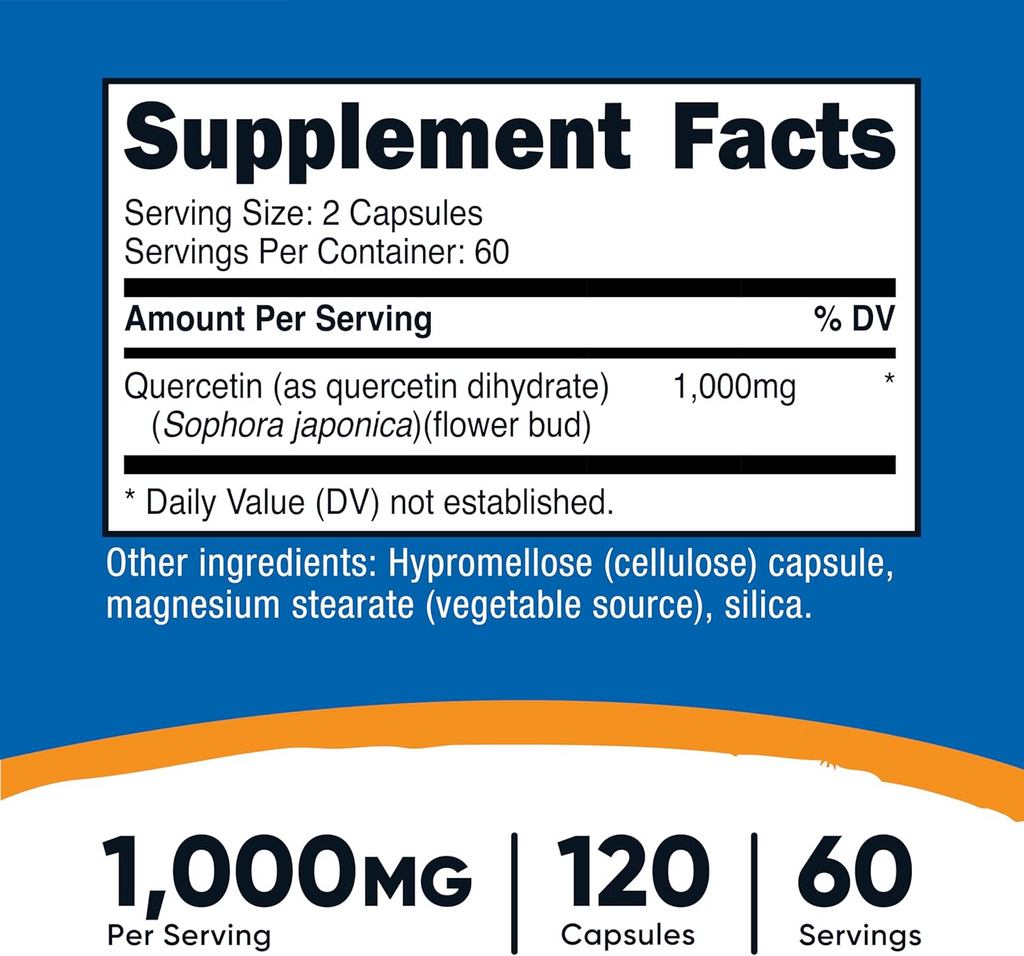 Nutricost Quercetin 1000mg 120 Capsules