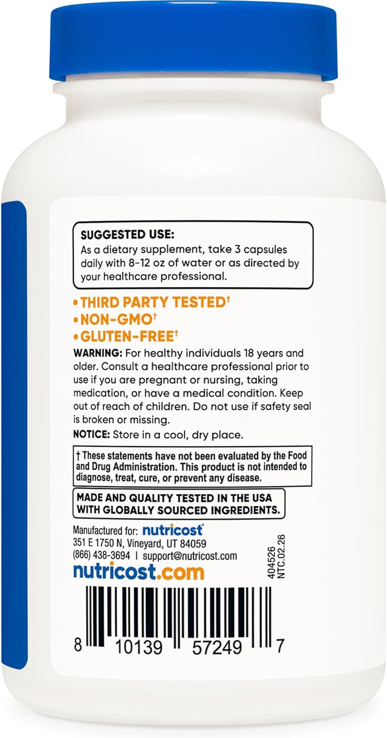 Nutricost Testosterone Support Complex 1800mg Per Serving - 90 Capsules