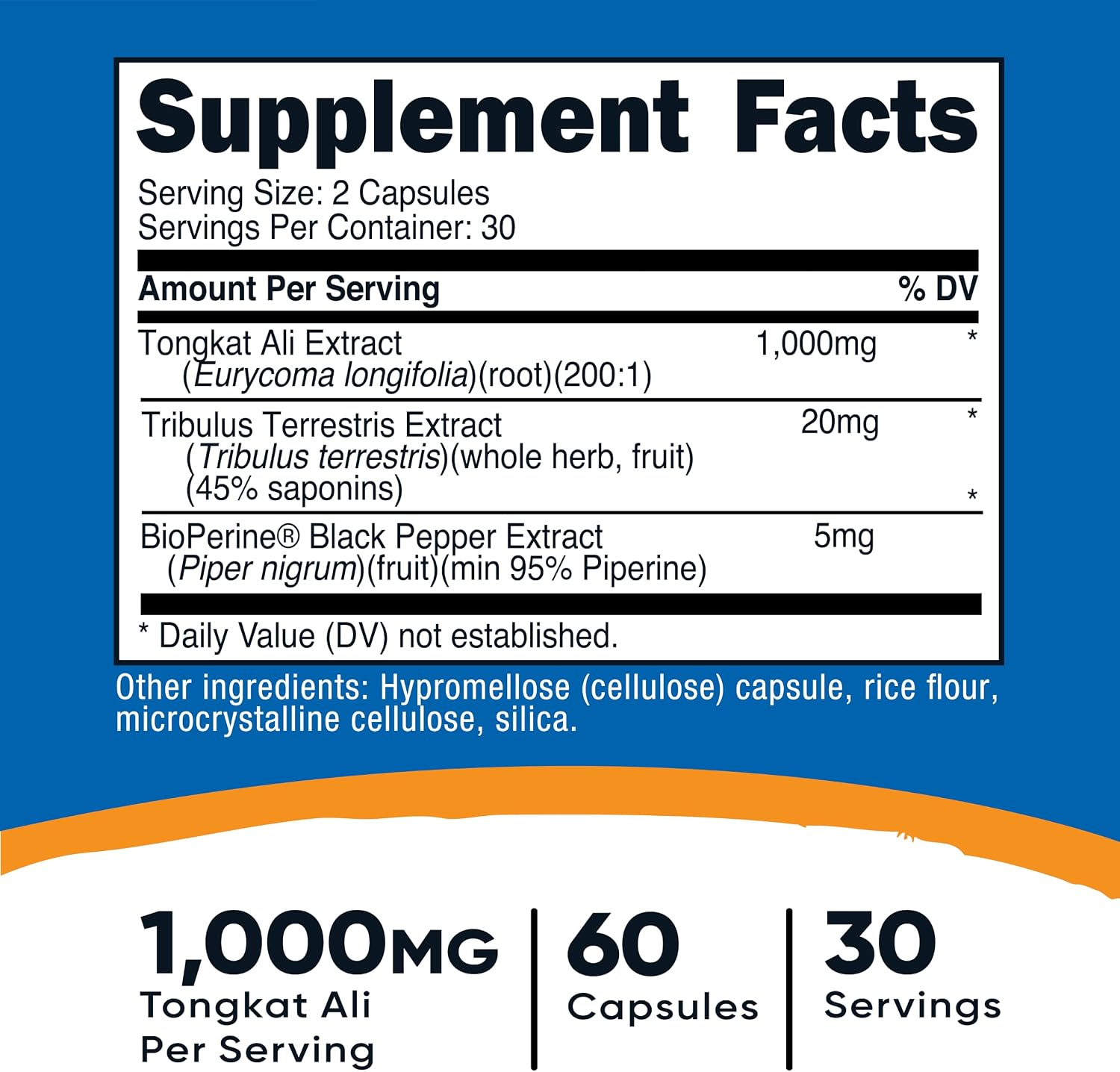 Nutricost Tongkat Ali 1,000mg 60 Capsules