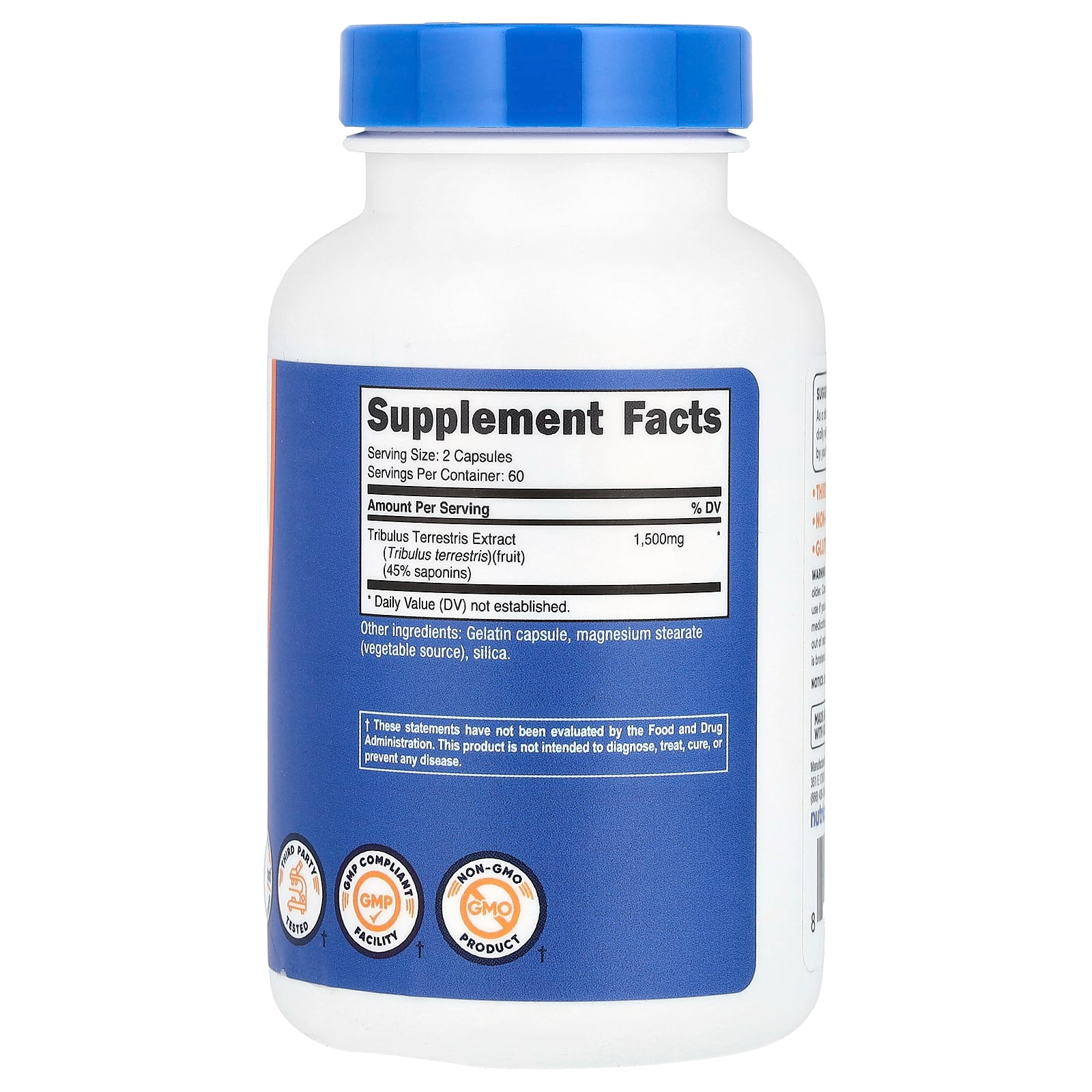 Nutricost Tribulus 120 Capsules (750 mg per Capsule)