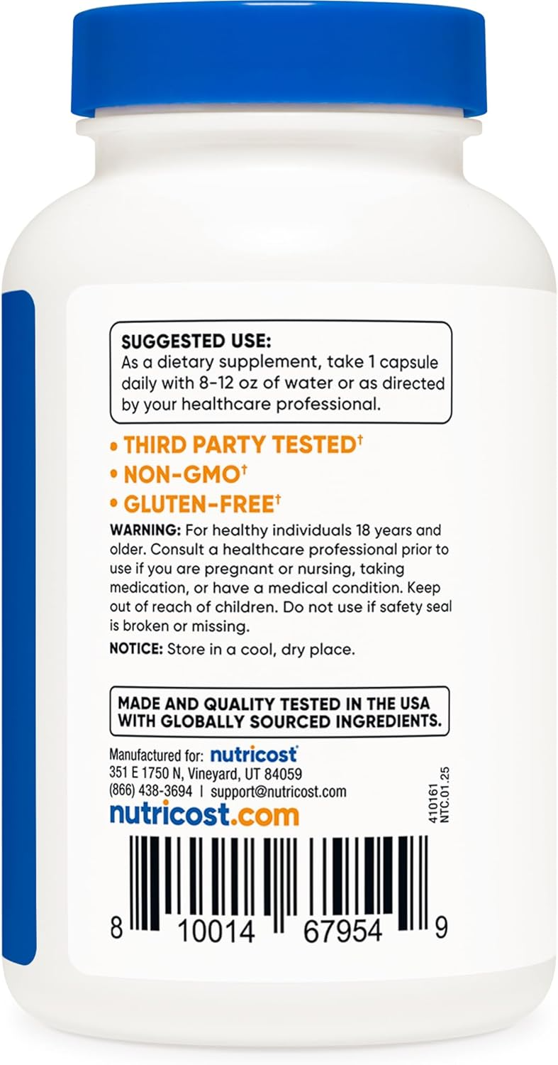 Nutricost Vitamin B1 500 mg, 120 Capsules