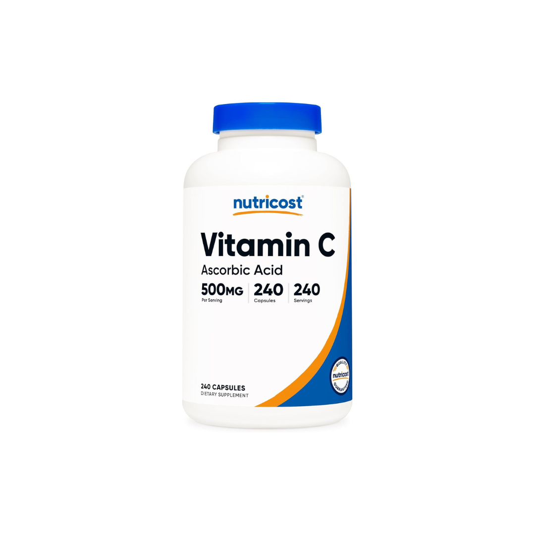 Nutricost Vitamin C Ascorbic Acid 500mg 240 Capsules