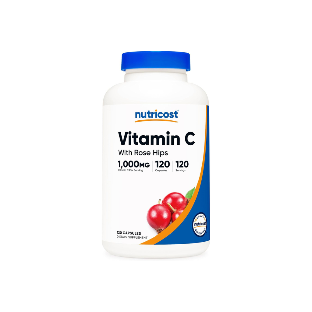 Nutricost Vitamin C with Rose Hips 120 Capsules