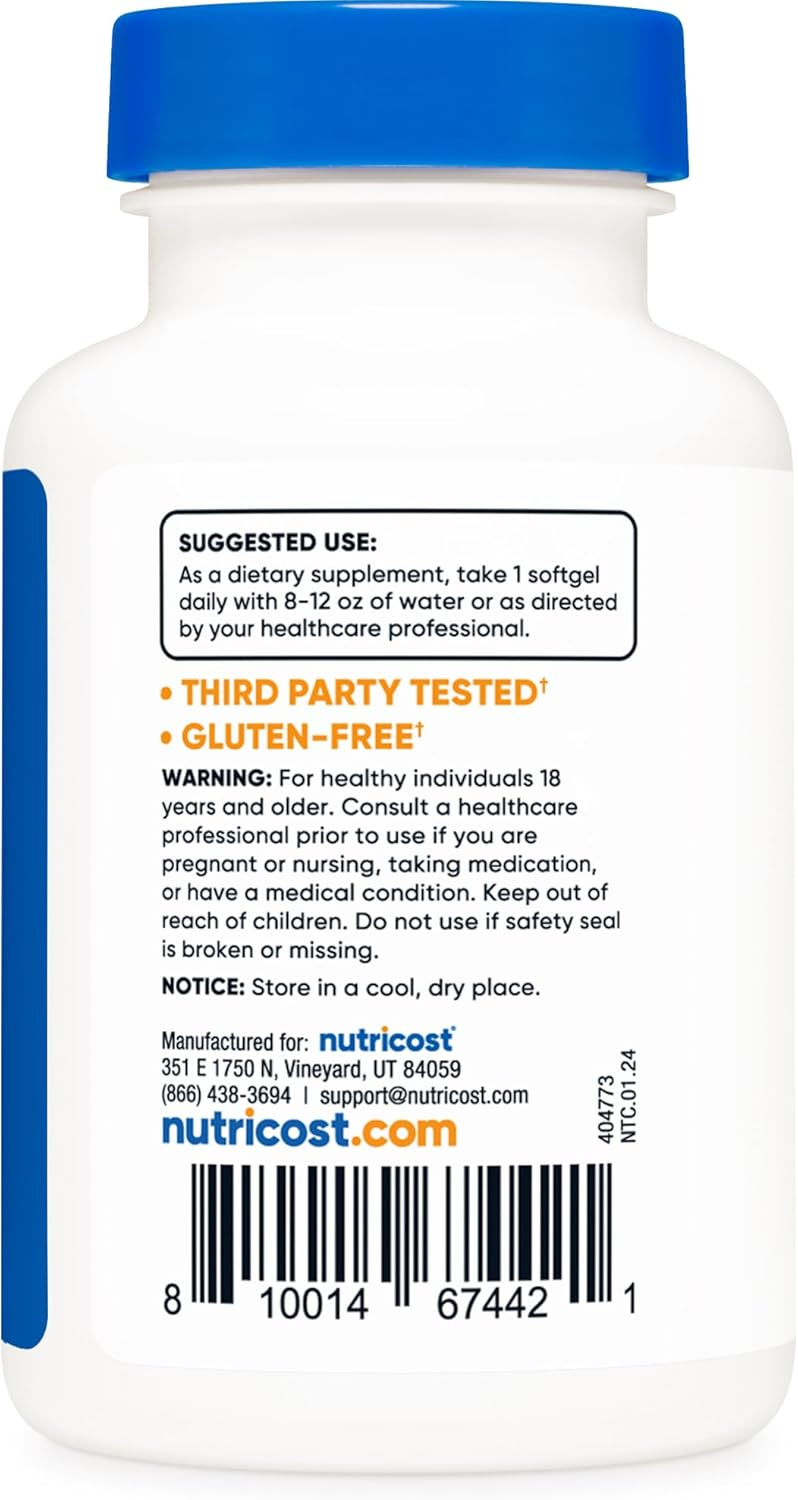 Nutricost Vitamin D3 1,000 IU, 240 Softgels