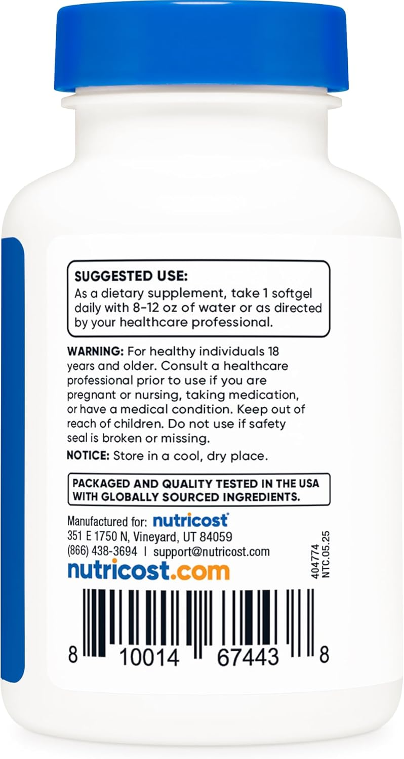 Nutricost Vitamin D3 2,000 IU, 240 Softgels