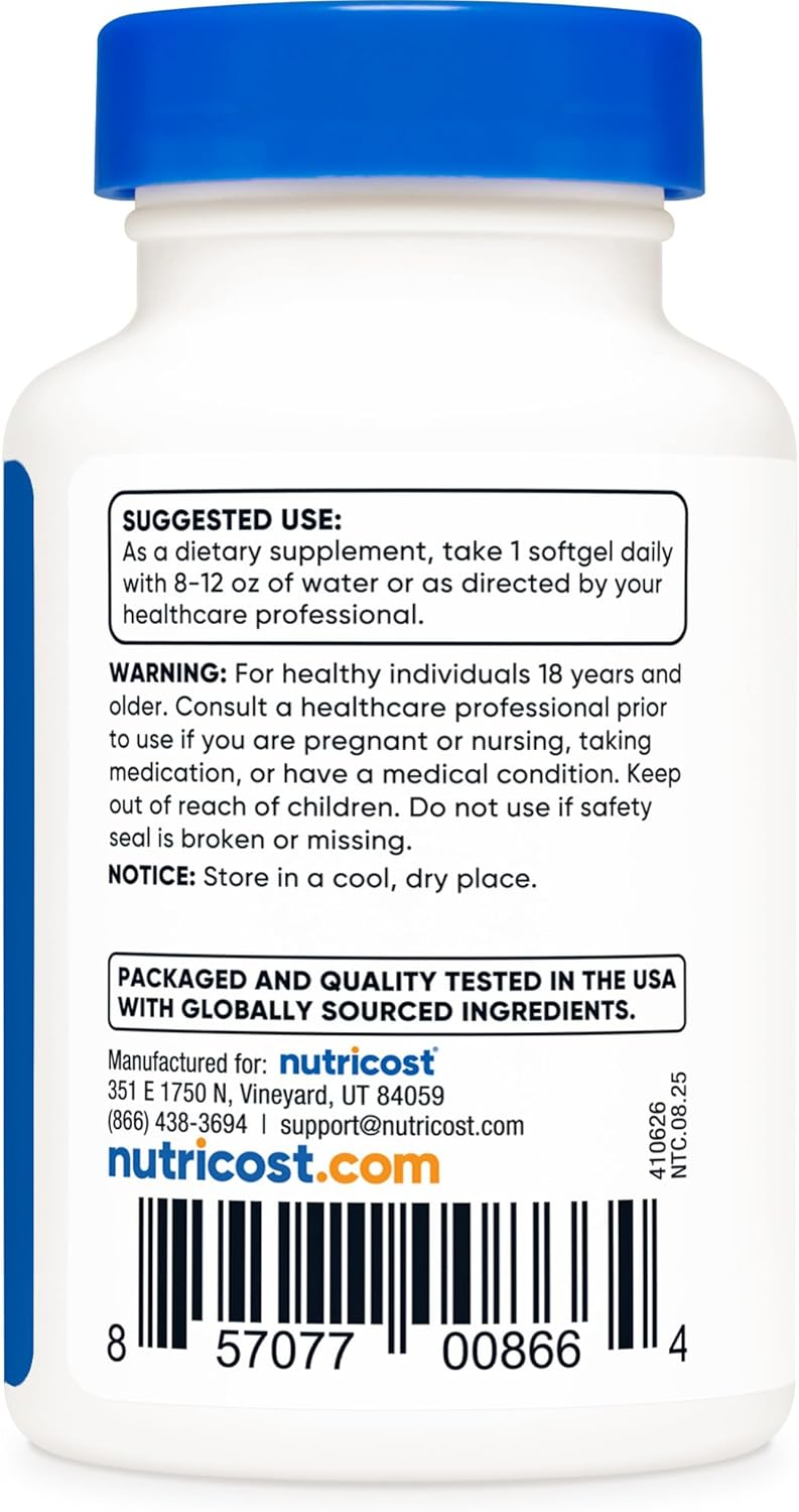 Nutricost Vitamin K2 + Vitamin D3 120 Softgels