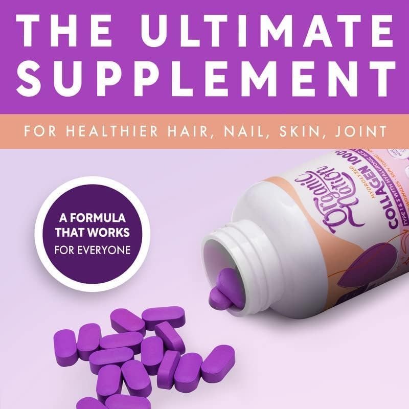 ORGANIC NATION Hydrolyzed Collagen 1000+ 90 Coated Tablets