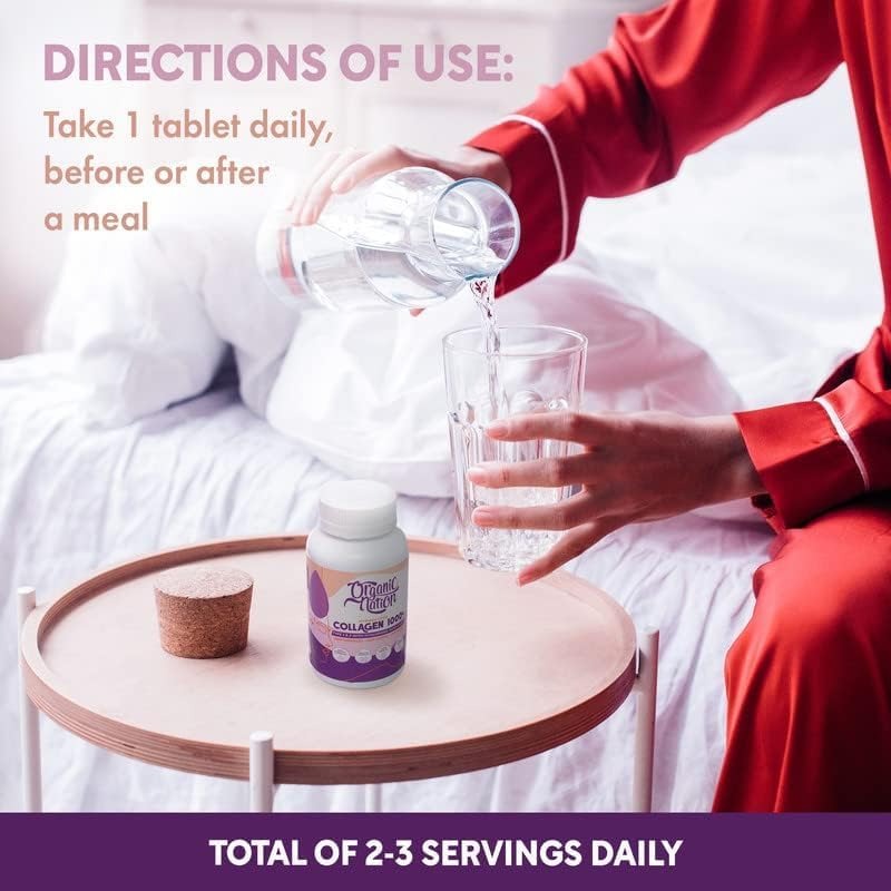 ORGANIC NATION Hydrolyzed Collagen 1000+ 90 Coated Tablets