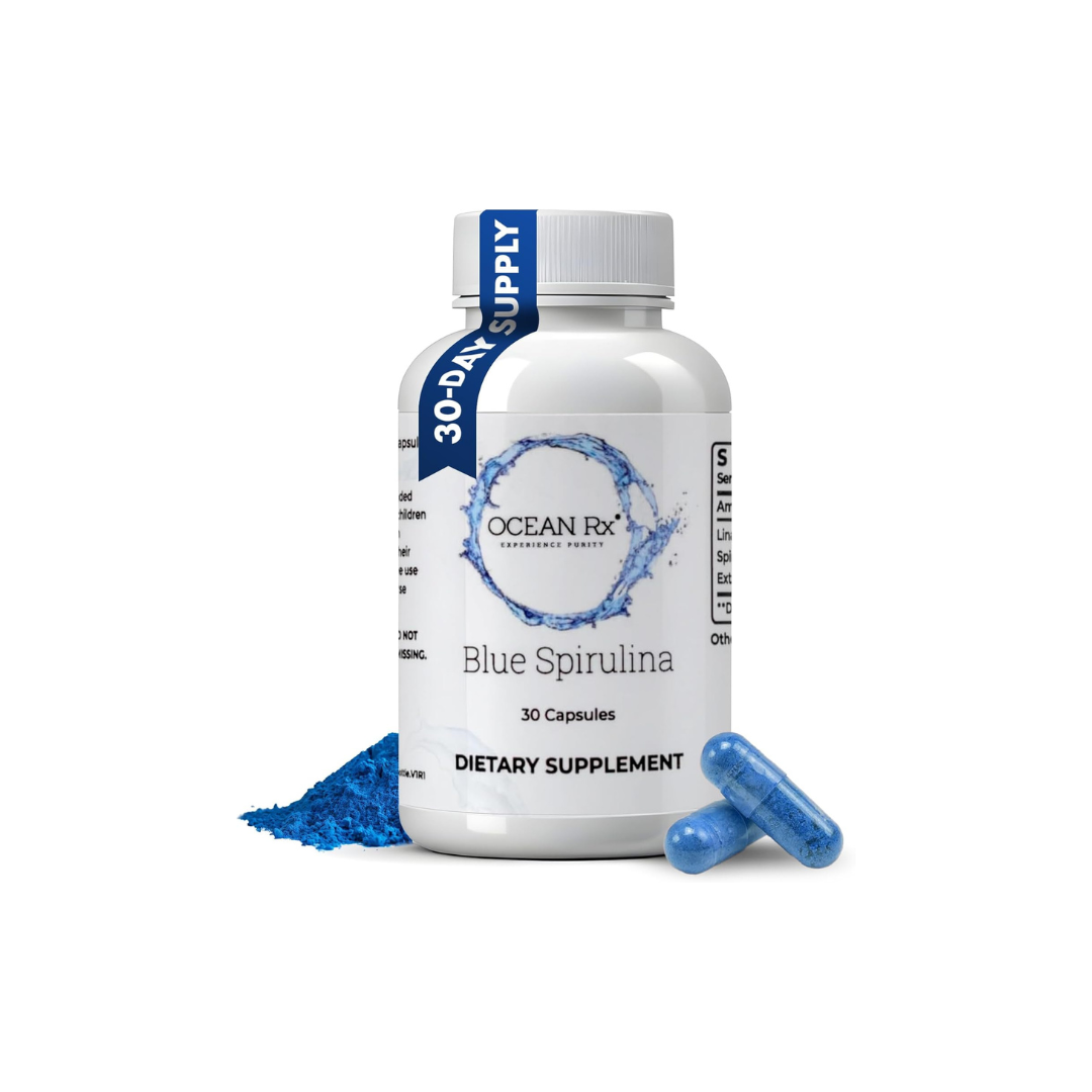 Ocean Rx Organic Pure Blue Spirulina Capsules - 30 Count