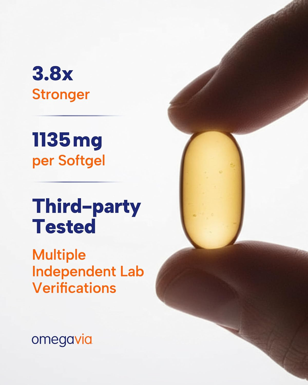 OmegaVia Ultra Concentrated Omega-3 1,135 mg, 60 Softgels