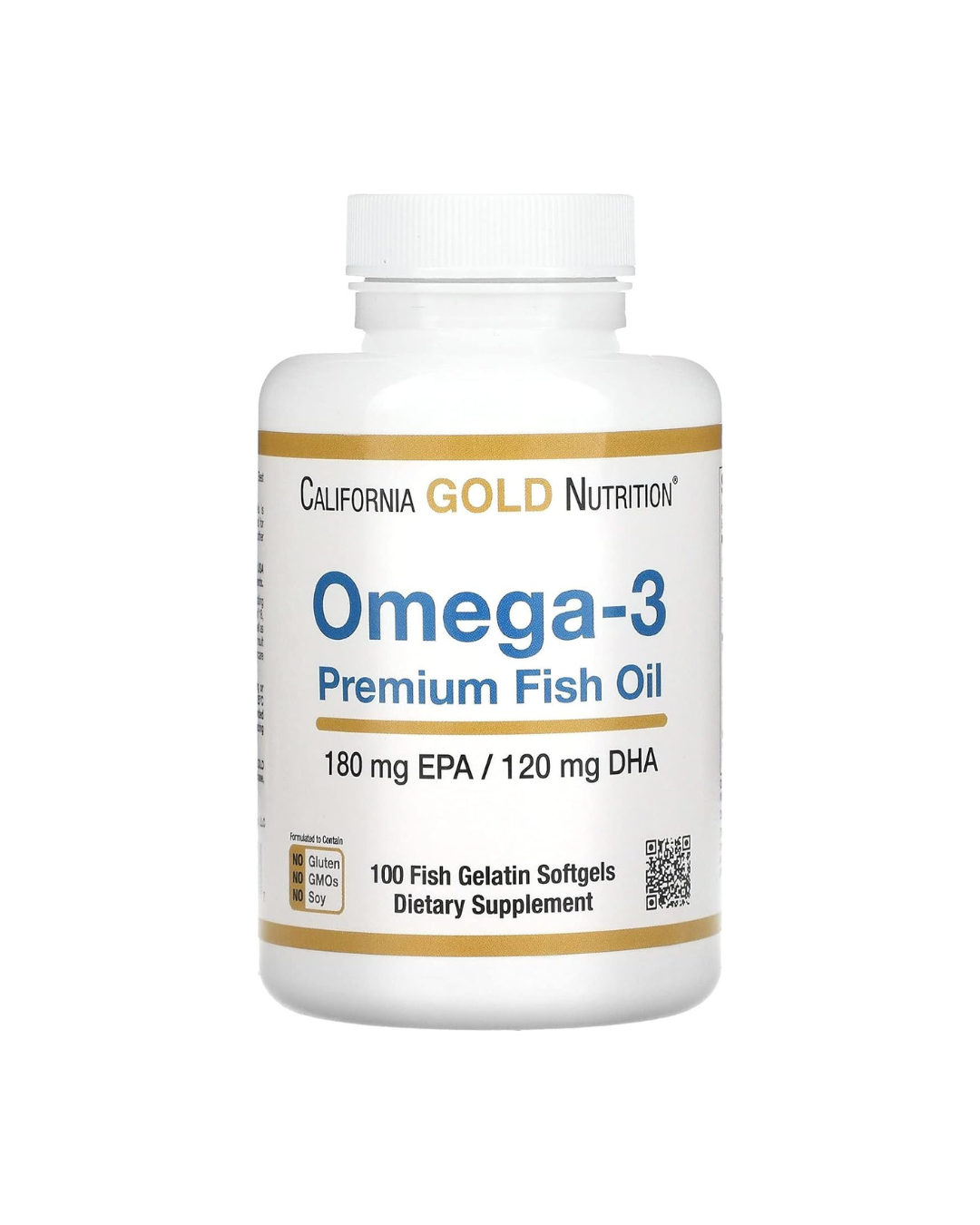 California Gold Nutrition Omega-3 Premium Fish Oil - 100 Softgels
