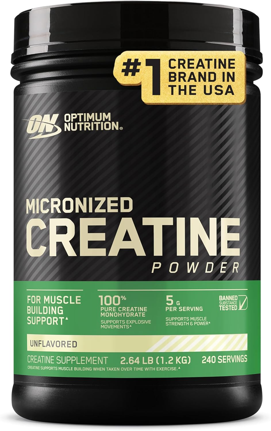 Optimum Nutrition Micronized Creatine Monohydrate Powder, Unflavored
