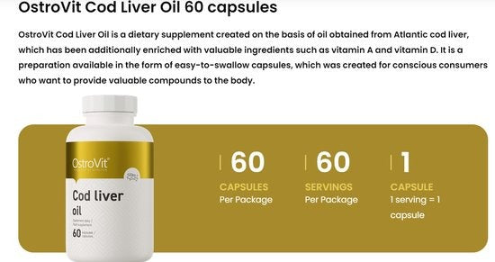 Ostrovit Cod Liver Oil 60 capsules