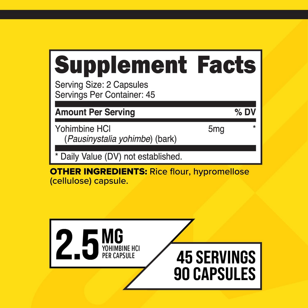 Primaforce Yohimbine HCl 2.5 mg, 90 Capsules