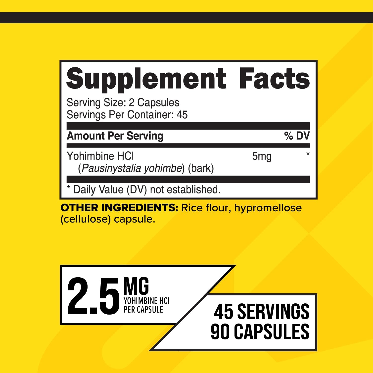 Primaforce Yohimbine HCl 2.5 mg, 90 Capsules
