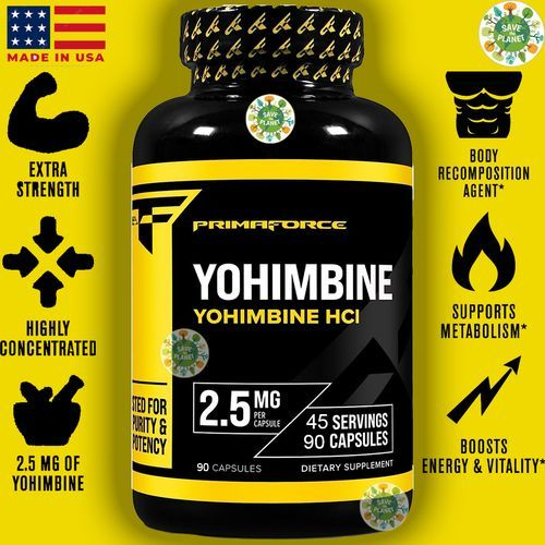 Primaforce Yohimbine HCl 2.5 mg, 90 Capsules