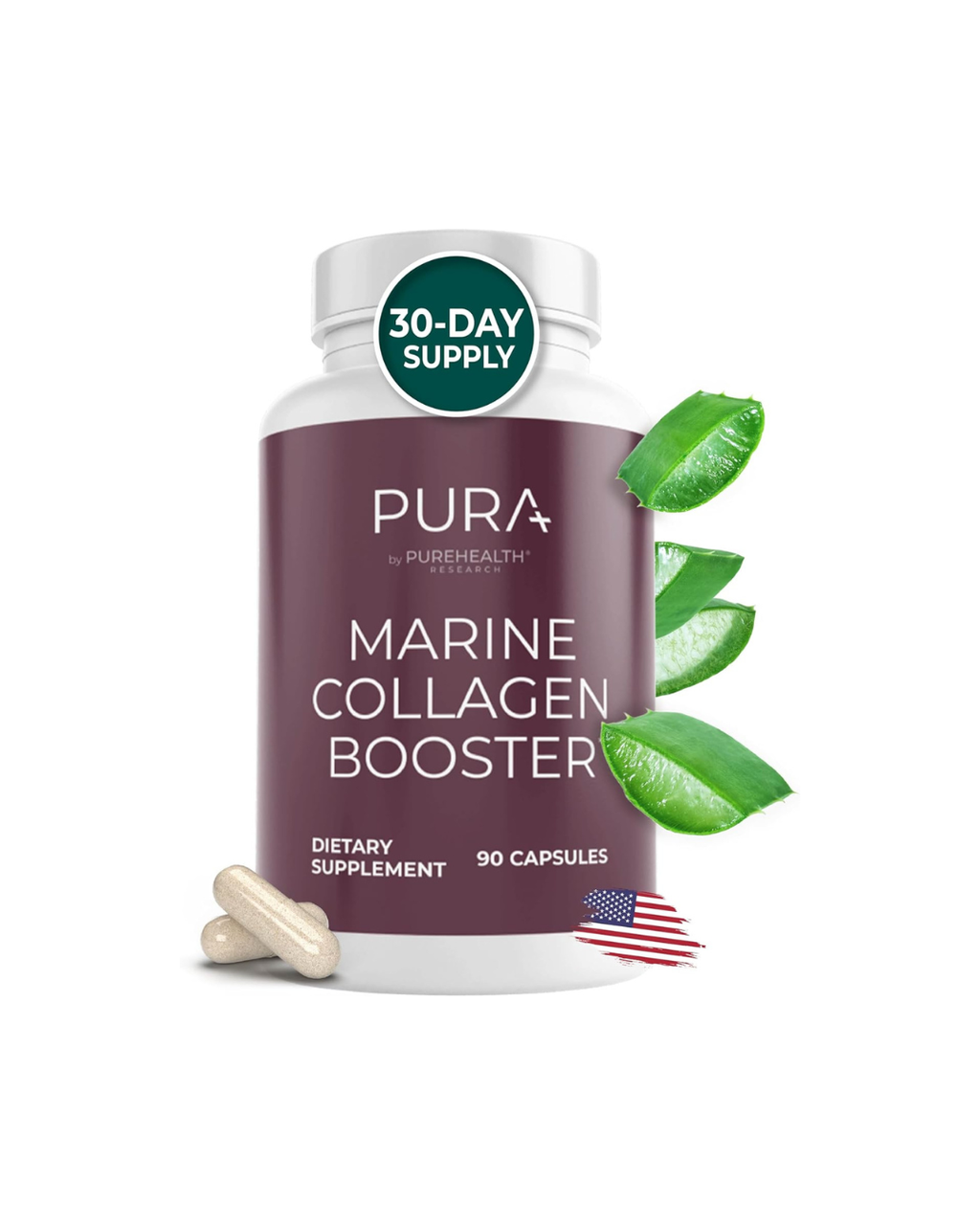 PureHealth Research Marine Collagen and Hyaluronic Acid Supplement