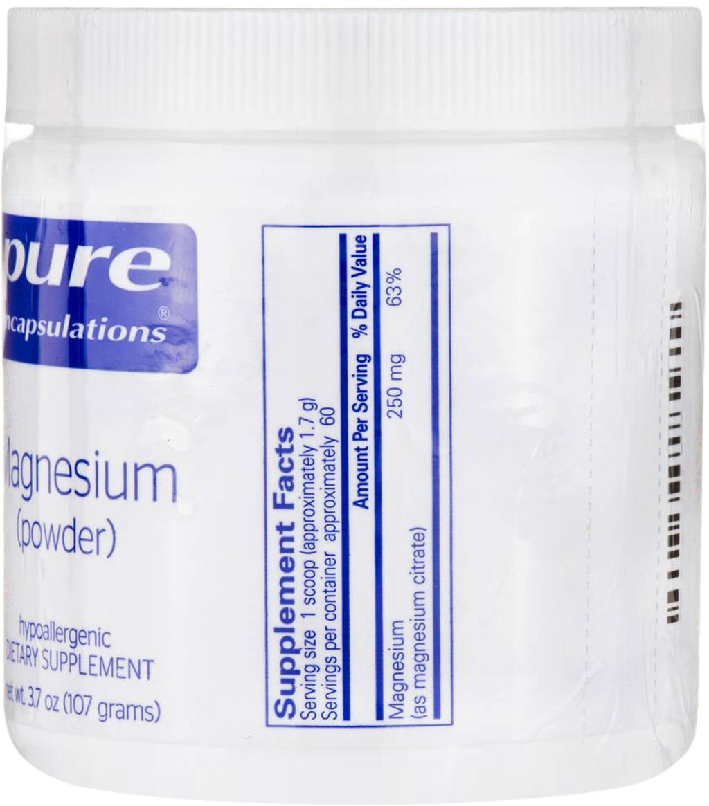 Pure Encapsulations Magnesium Powder 250mg  _ 3.7 Ounces