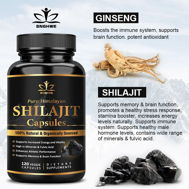 Pure Himalayan Shilajit Capsules - 120 Count