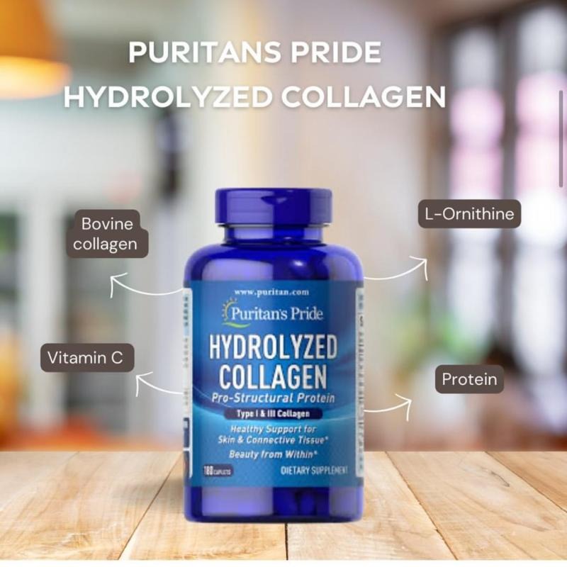 Puritan's Pride Hydrolyzed Collagen 1000 mg - 180 caplets