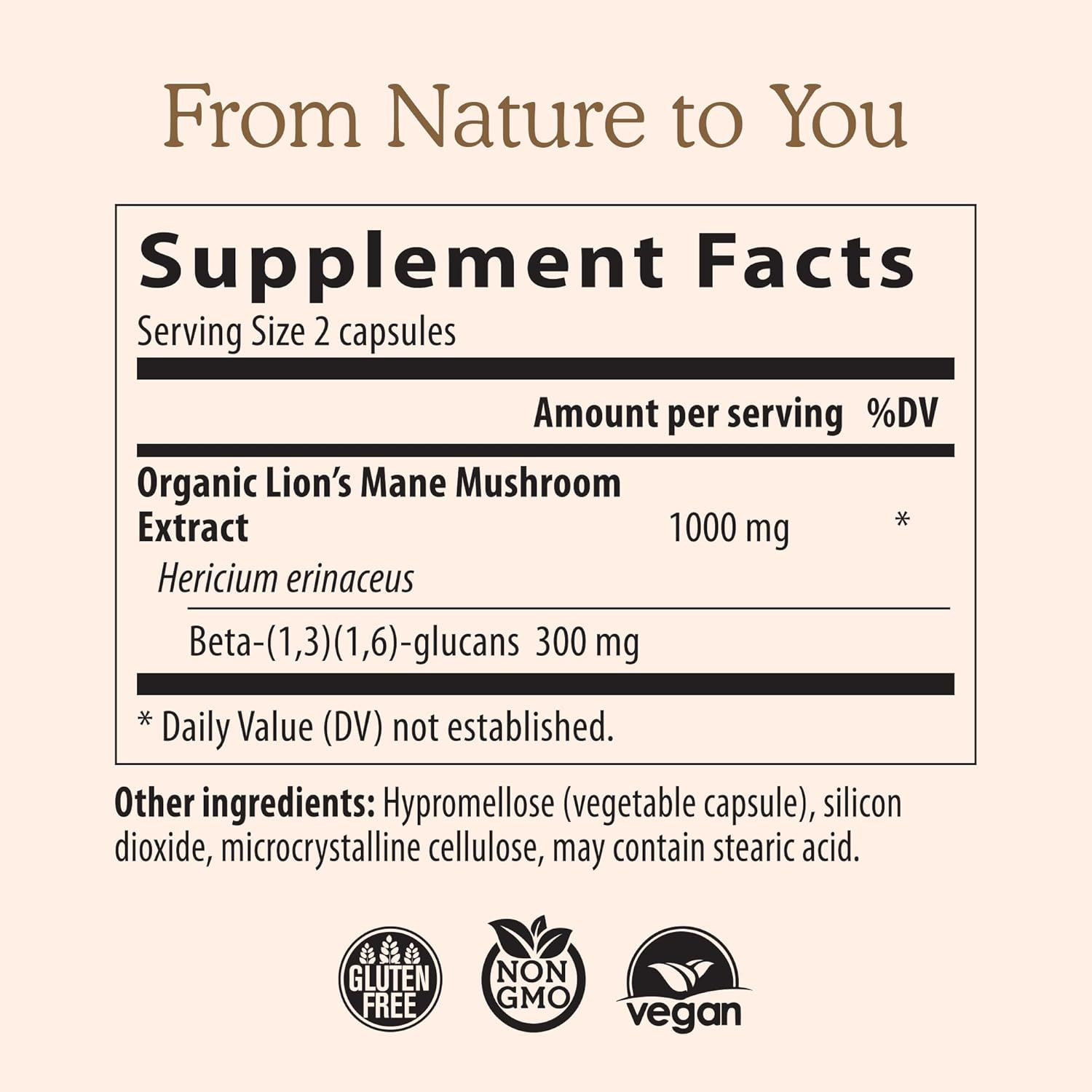 Real Mushrooms Lion's Mane Mushroom Cognition 120 Capsules