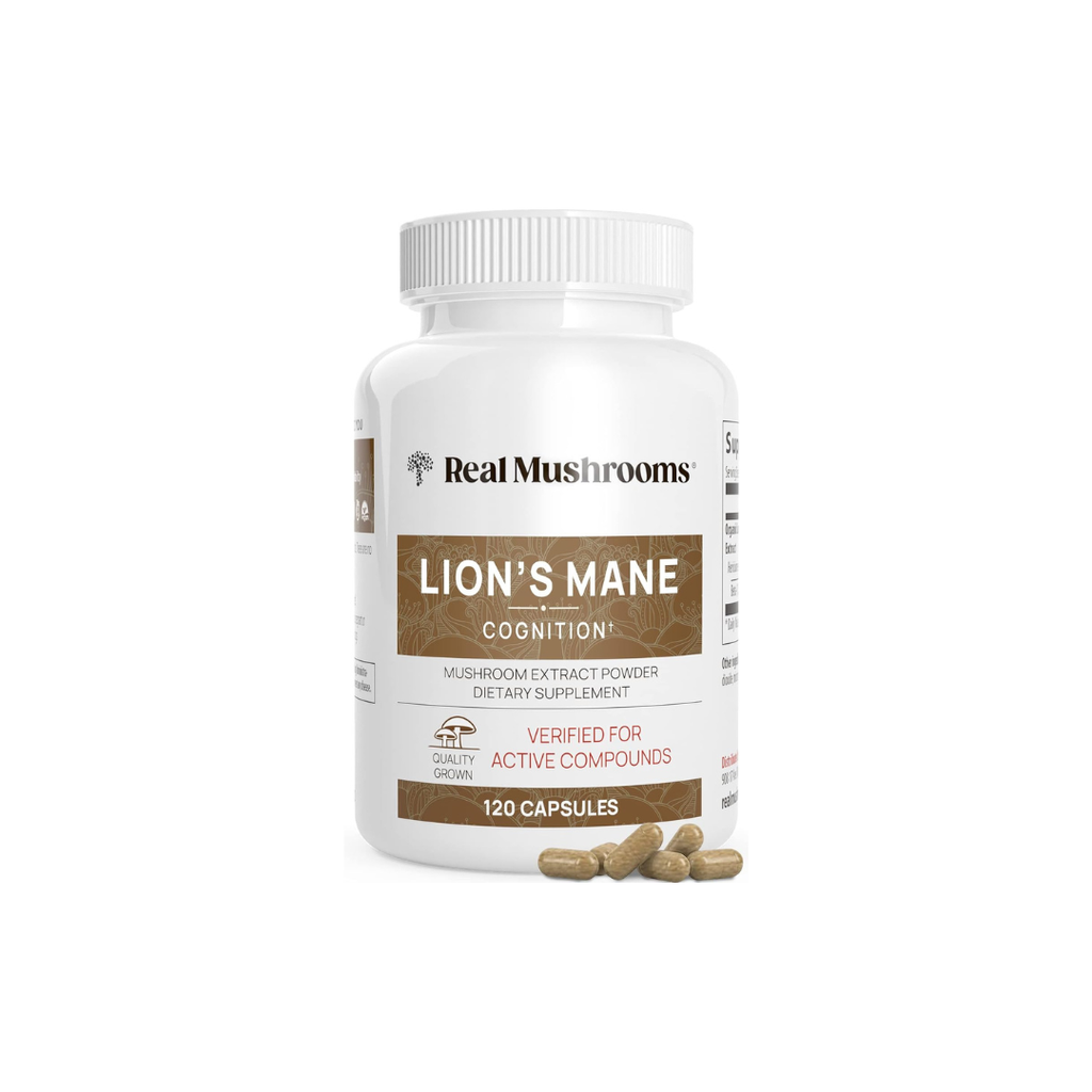 Real Mushrooms Lion's Mane Mushroom Cognition 120 Capsules