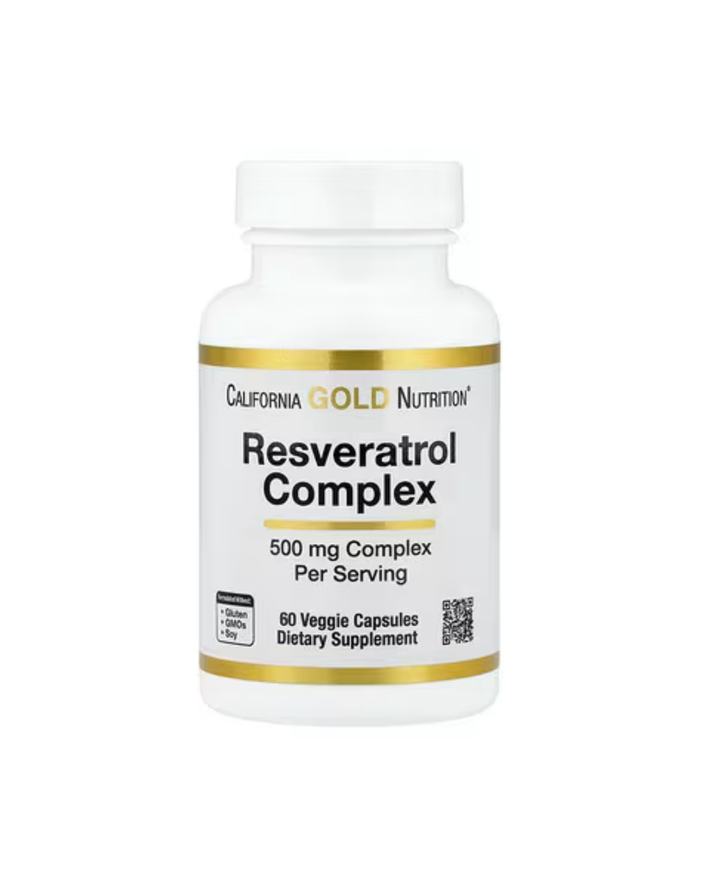 California Gold Nutrition Resveratrol Complex, 60 Veggie Capsules