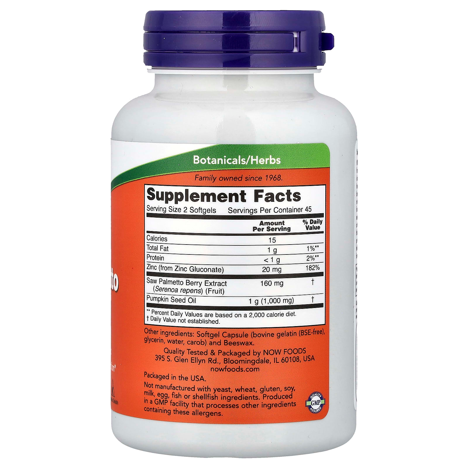 NOW Foods Saw Palmetto Extract, 90 Softgels