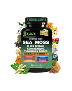 Organic Irish Sea Moss, Black Seed Oil, Ashwagandha, Turmeric,Ginger Capsule