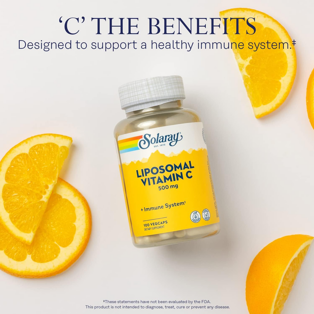 Solaray Enhanced Absorption Liposomal Vitamin C 500mg 100 VegCaps