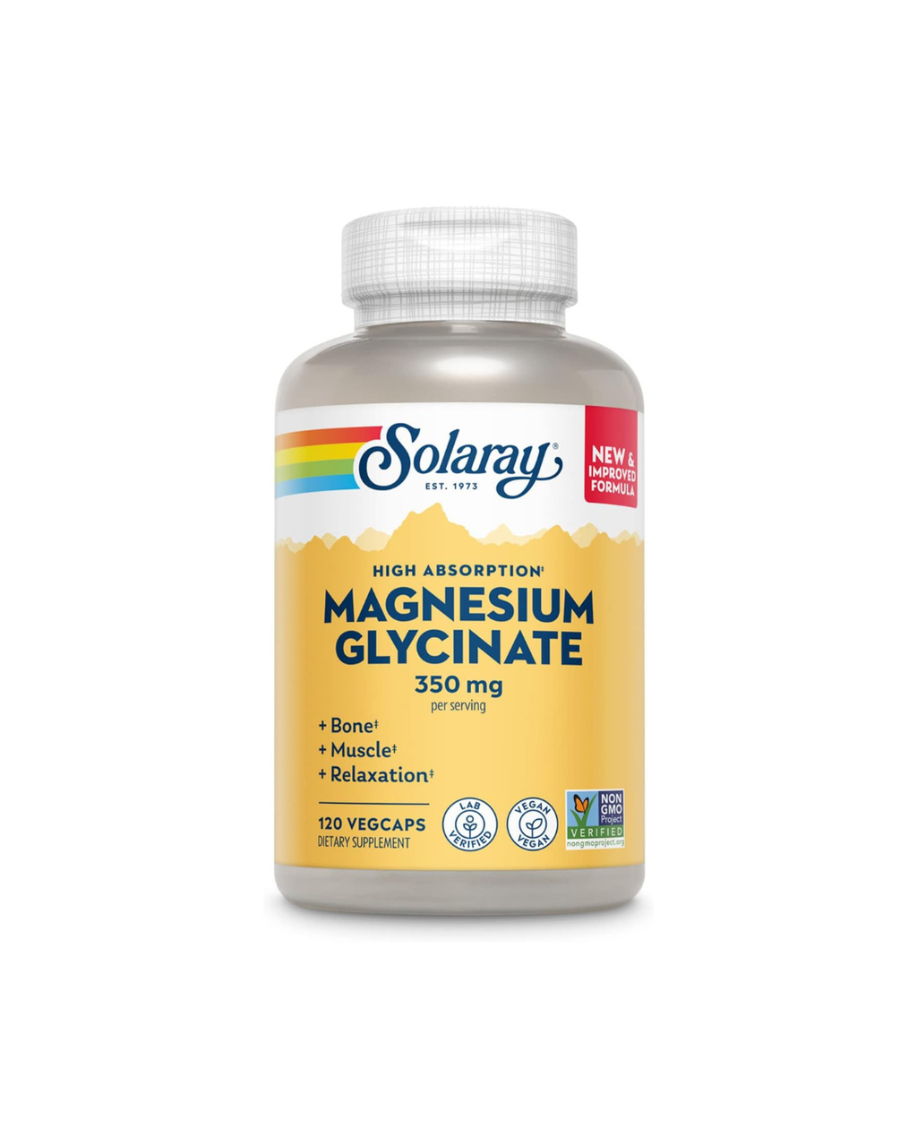 Solaray High Absorption Magnesium Glycinate 350 mg 120 VegCaps