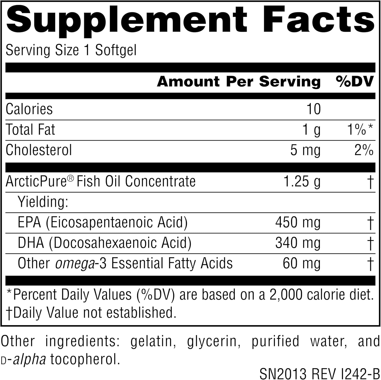 Source Naturals Arctic Pure Ultra Potency Omega-3 Fish Oil 850 mg, 120 Softgels