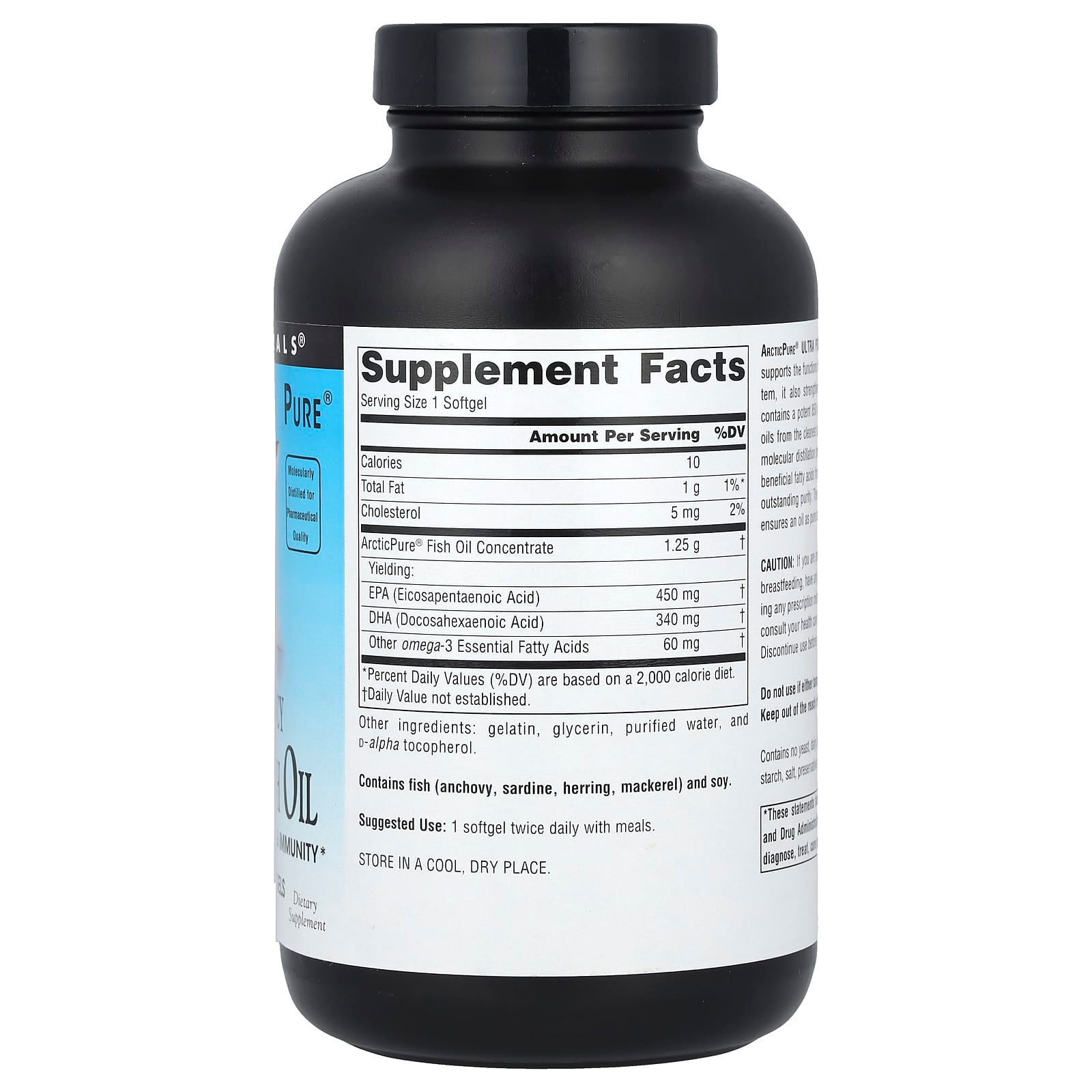 Source Naturals Arctic Pure Ultra Potency Omega-3 Fish Oil 850 mg, 120 Softgels