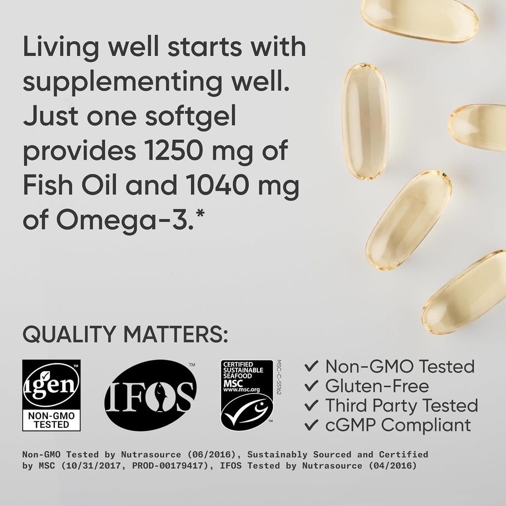 Sports Research Alaska Omega Wild Caught Triple Strength Omega 3 Fish Oil _ Softgels