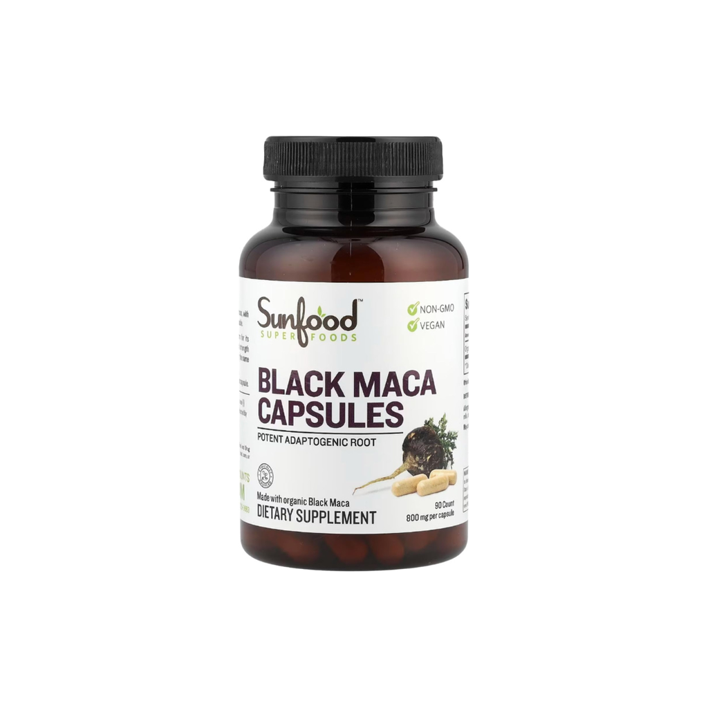 Sunfood Black Maca 800 mg 90 Capsules