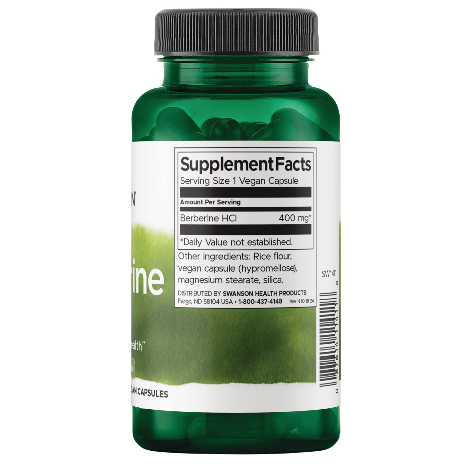 Swanson Berberine 400 mg, 60 Vegan Capsules