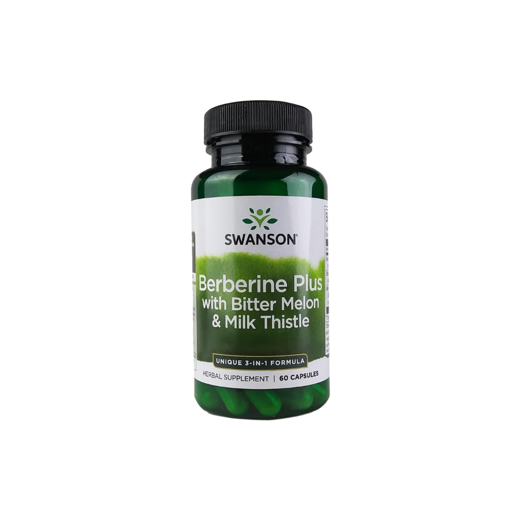 Swanson Berberine Plus with Bitter Melon & Milk Thistle, 60 Capsules