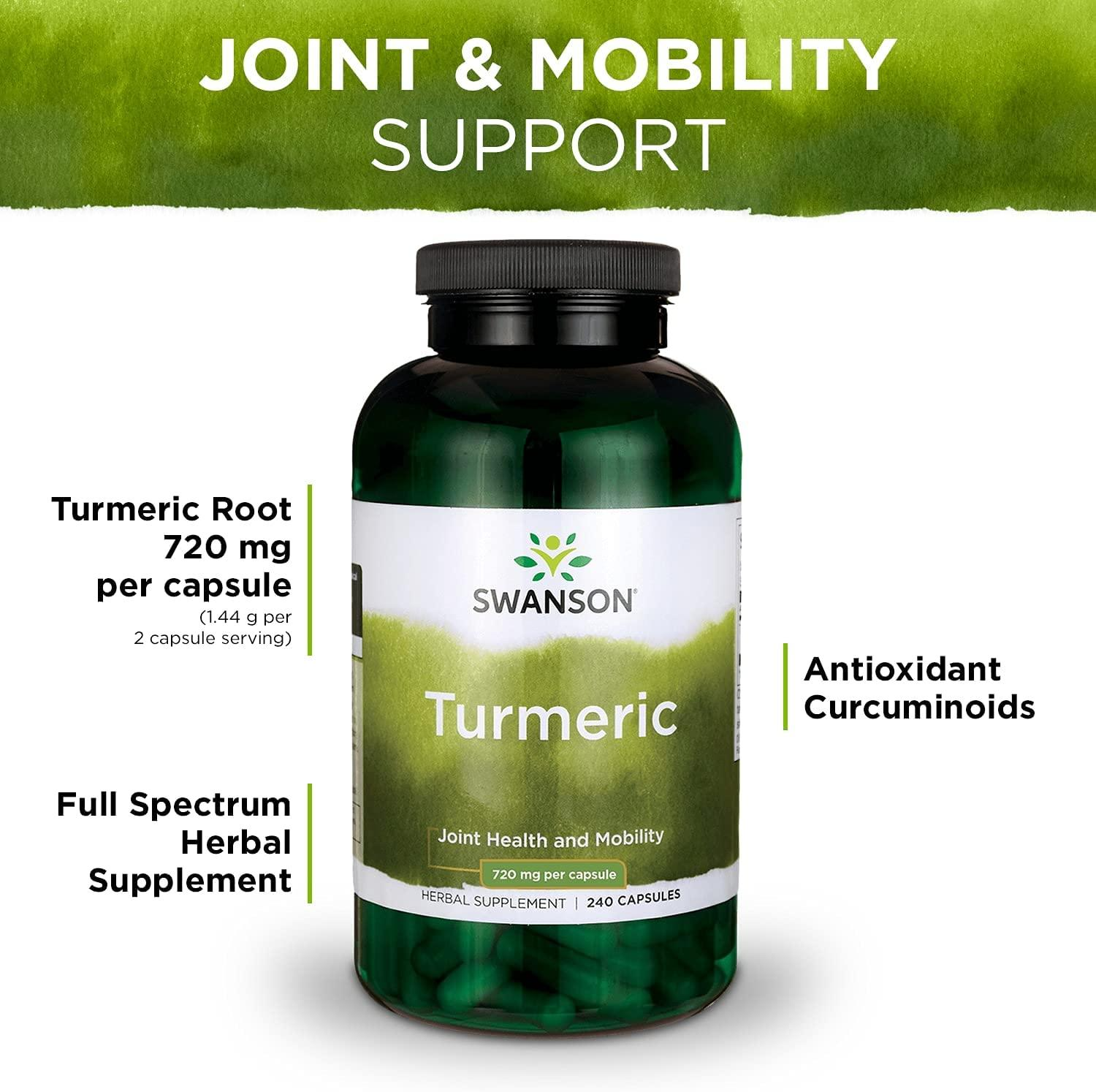 Swanson Full Spectrum® Turmeric 100 Capsules (720 mg per Capsule)