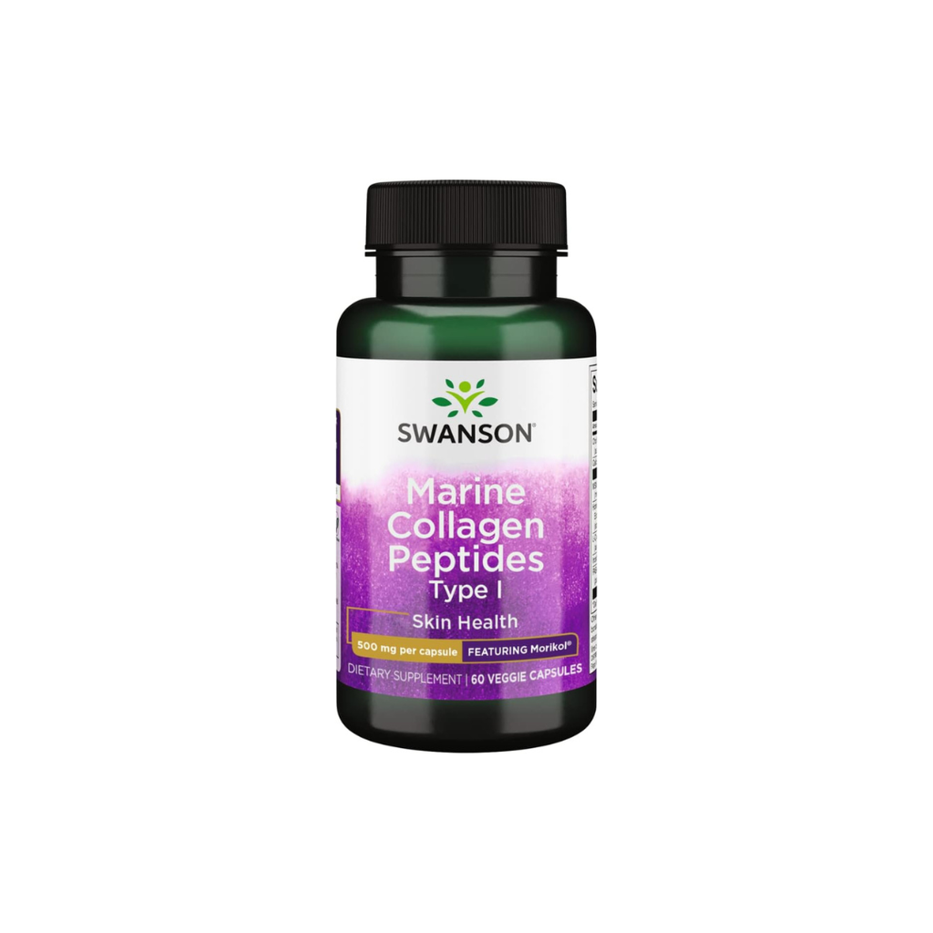 Swanson Marine Collagen Peptides Type 1, 500 mg, 60 Veggie Capsules
