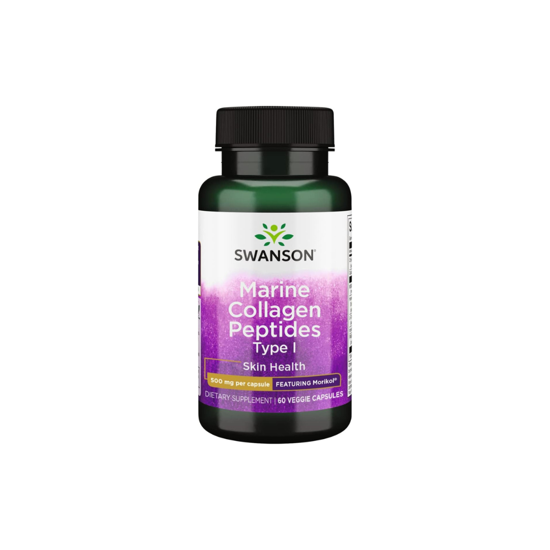 Swanson Marine Collagen Peptides Type 1, 500 mg, 60 Veggie Capsules
