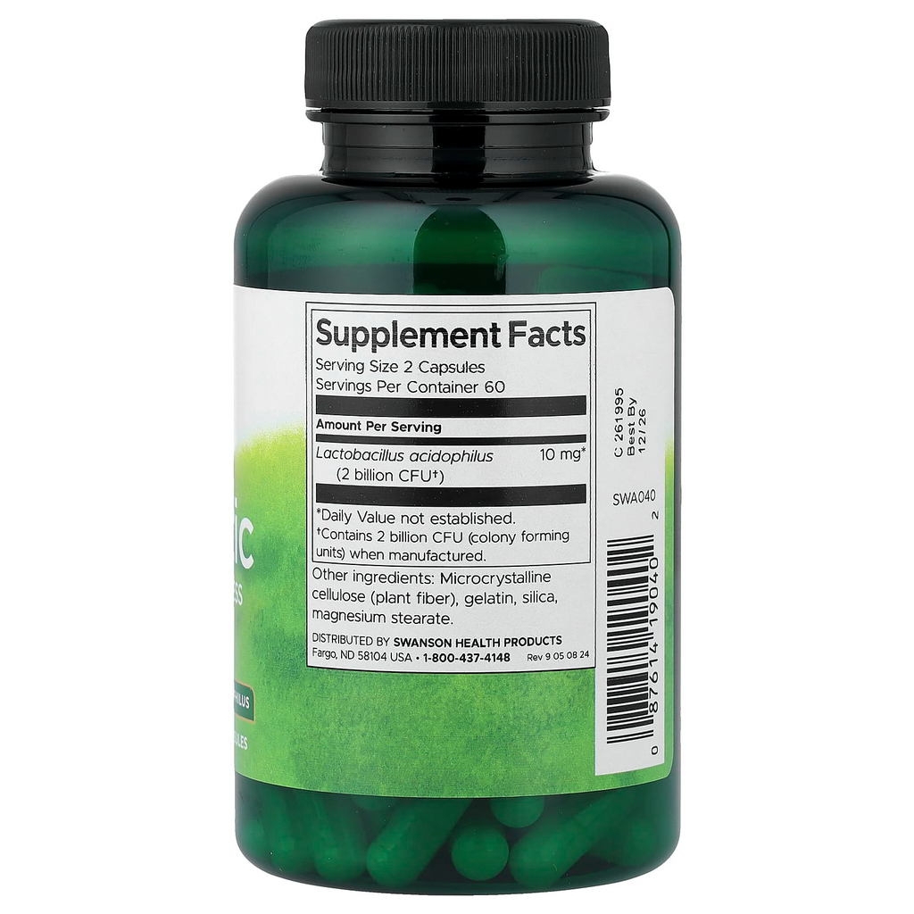 Swanson Probiotic 120 Capsules (1 Billion CFU per Capsule)
