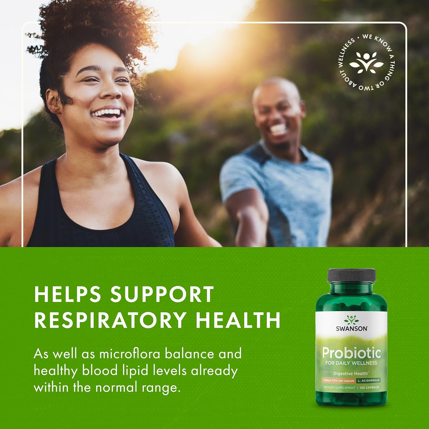 Swanson Probiotic 120 Capsules (1 Billion CFU per Capsule)