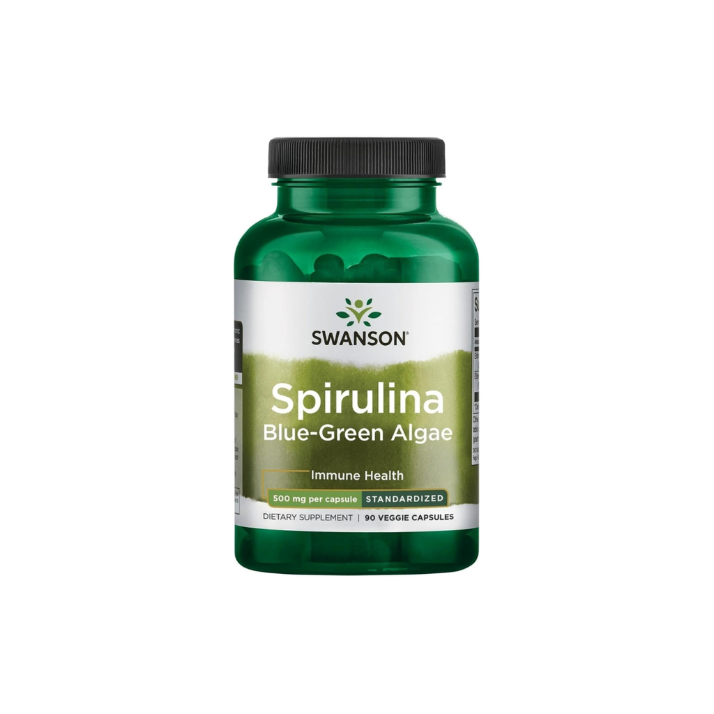 Swanson Spirulina Blue-Green Algae Standardised 500mg 90 Veg Capsules