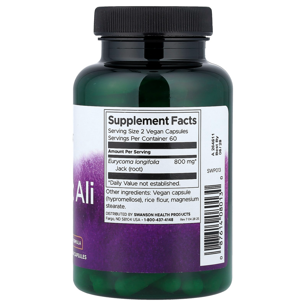 Swanson Tongkat Ali 400 mg, 120 Vegan Capsules