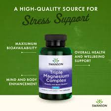 Swanson Triple Magnesium Complex 400 mg 100 Vegan Capsules
