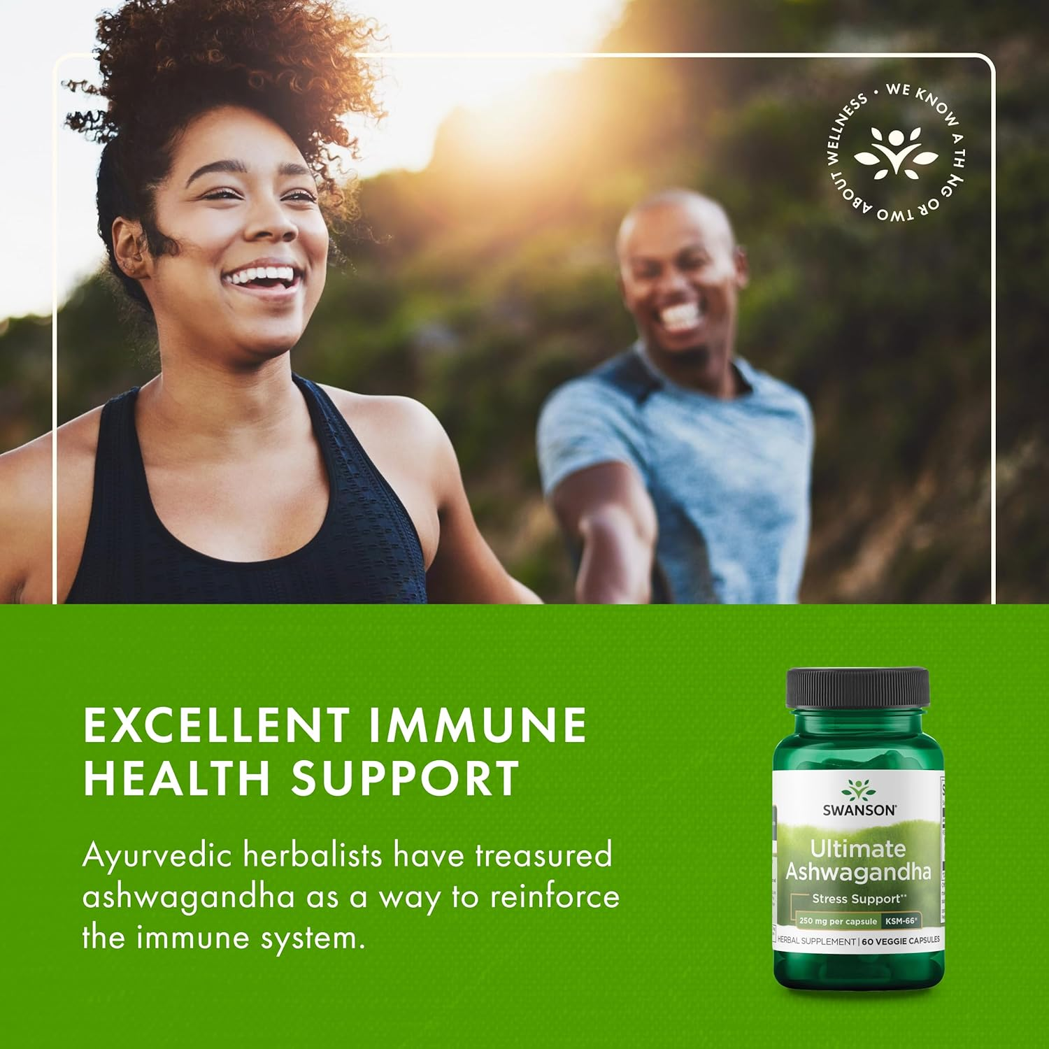 Swanson Ultimate Ashwagandha 250 mg 60 Veggie Capsules