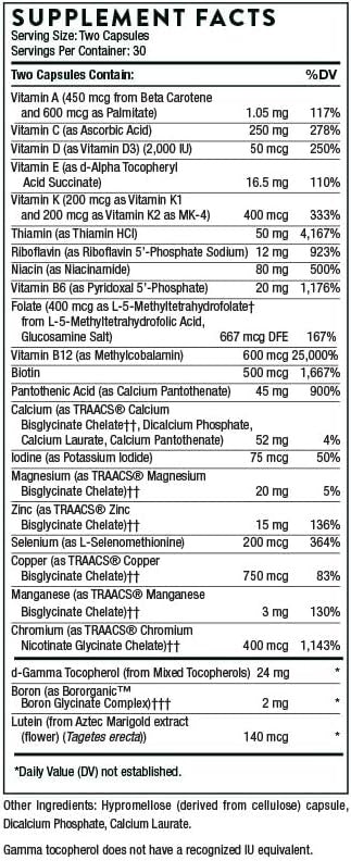 Thorne Basic Nutrients 2/Day 60 Capsules